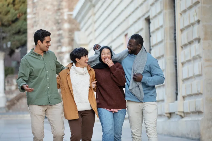 Members of the Anxiety Circl walking together